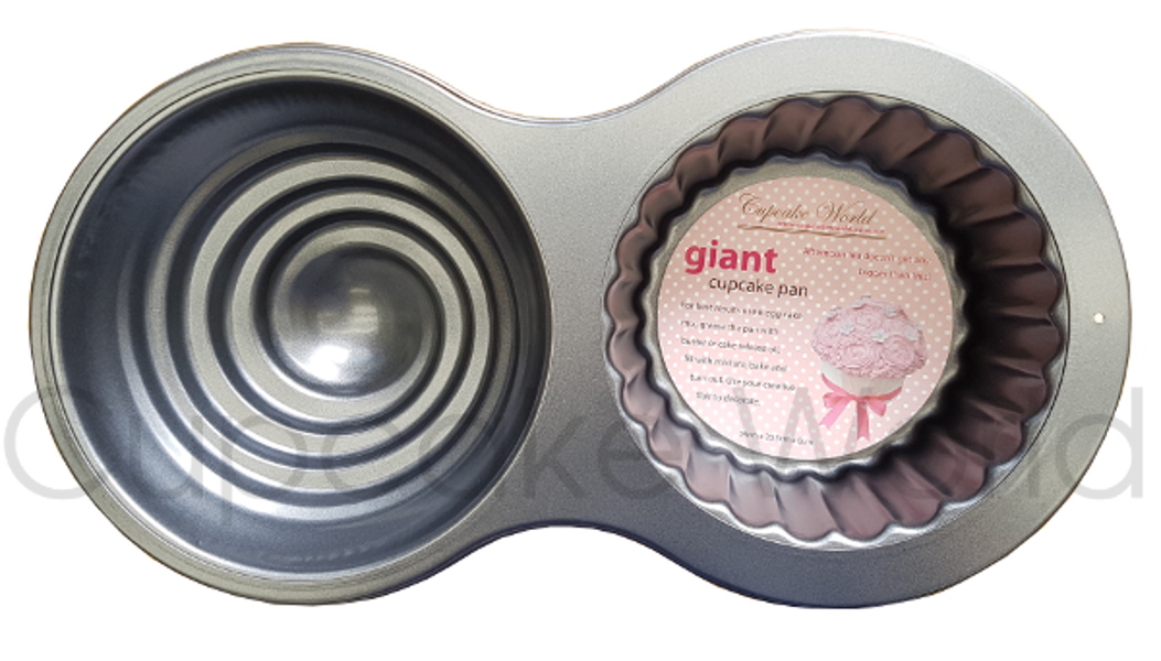 WILTON-SIZED 3D JUMBO LARGE GIANT CUPCAKE PAN TIN MOULD - Click Image to Close
